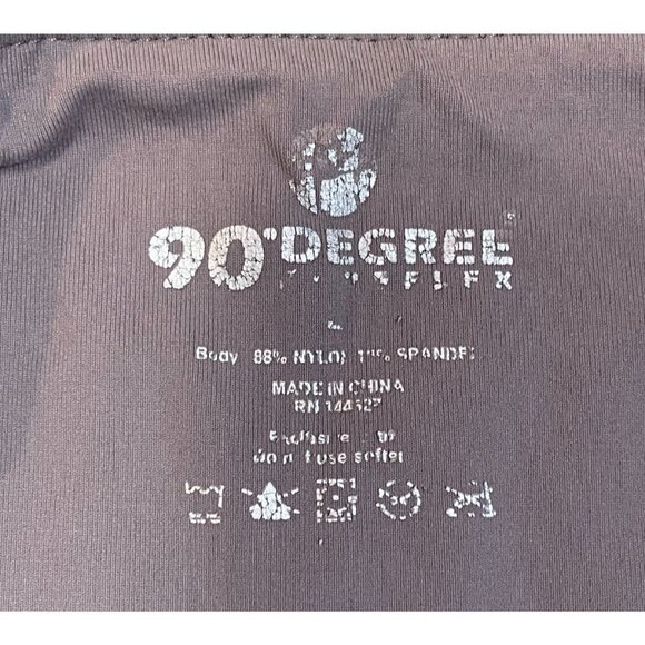 90 Degree By Reflex Stone Gray High Waisted Capri Yoga Pants SIZE-LARGE - Picture 2 of 6